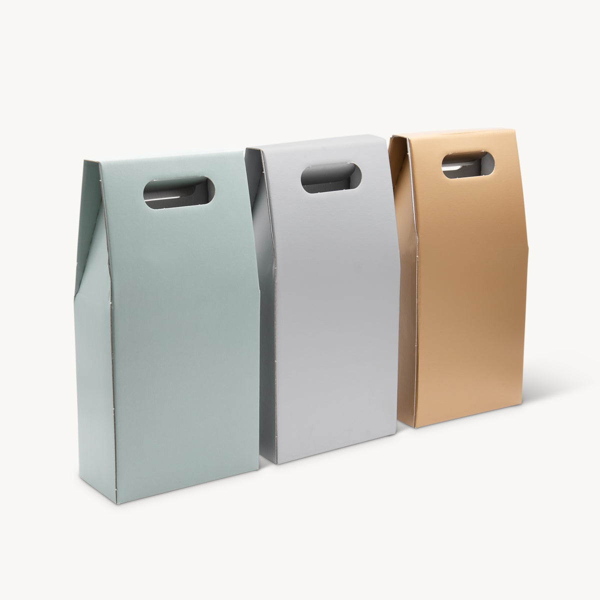 2 Bottle gift box from high-density rigid paperboard.