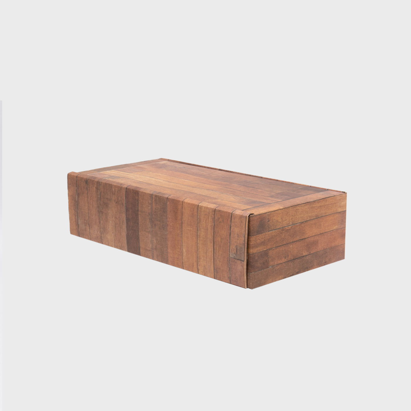 2 Bottle wood effect front opening gift box from high-density rigid paperboard.