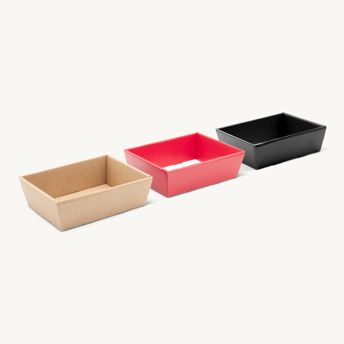 Small card gift tray with structured, low-profile walls and open-top design.