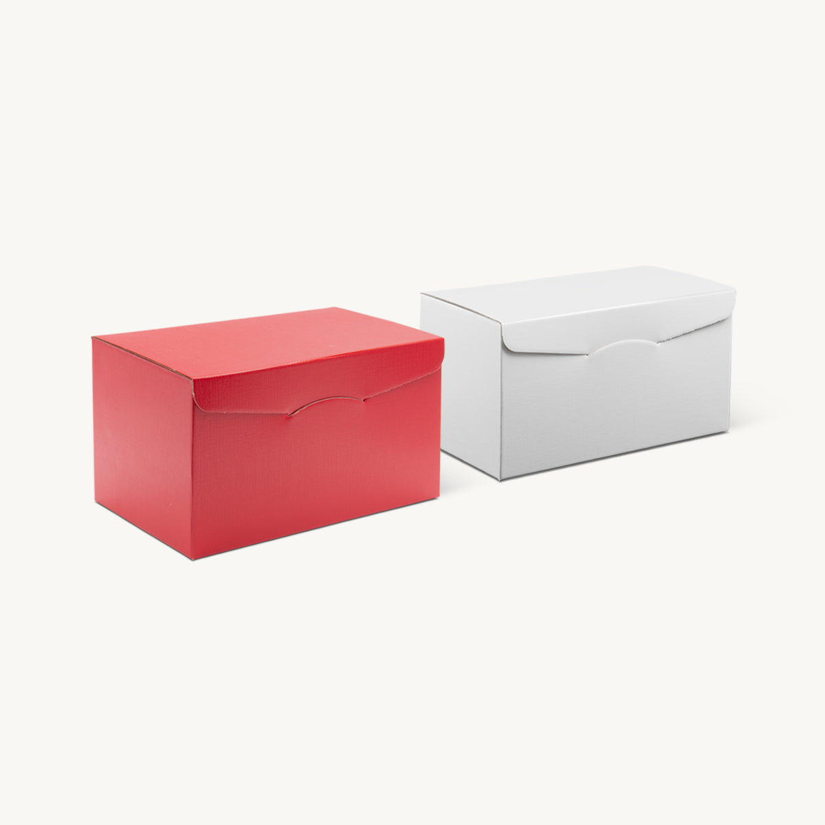 Small front opening gift hamper box from high-density rigid paperboard.