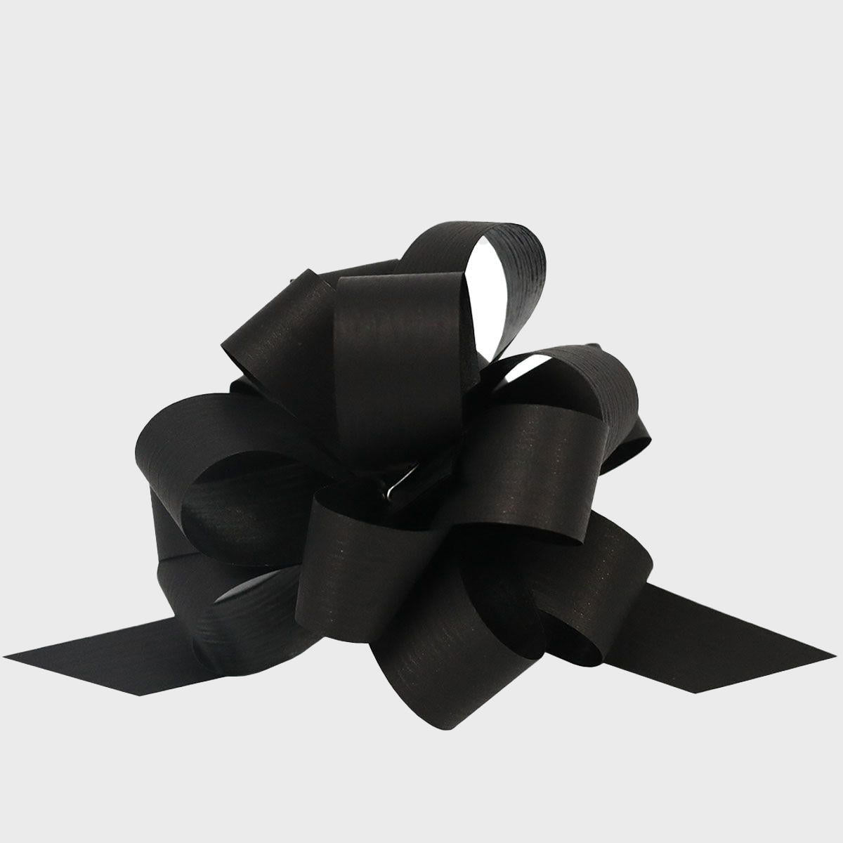 95mm paper pull bow - black with a high-quality finish used as a decorative accent.