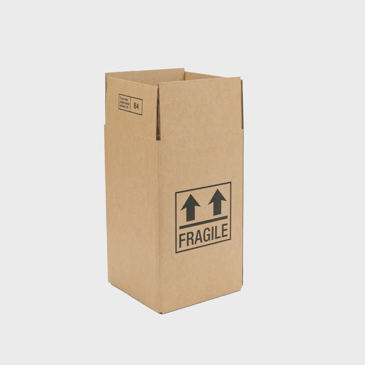 4 bottle budget shipping box from thick, impact-resistant inner for bottle security.