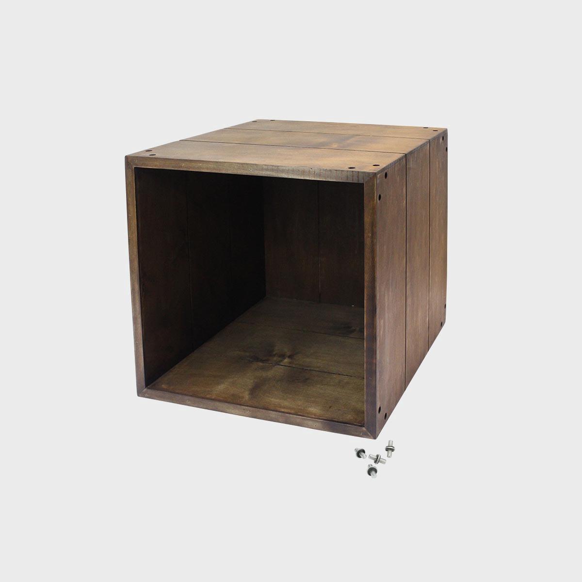 BRIX dark wood unit 5 panel 400 x 400mm featuring a heavy-duty modular geometric profile layout.