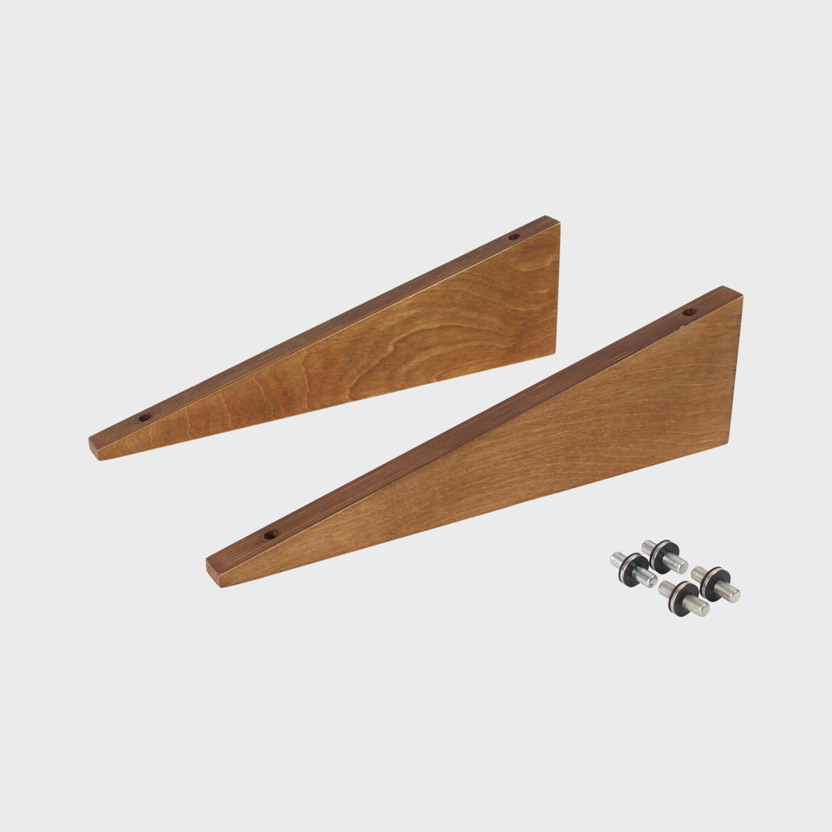 BRIX dark wood angled top bracket (set 2) featuring a heavy-duty modular geometric profile layout.