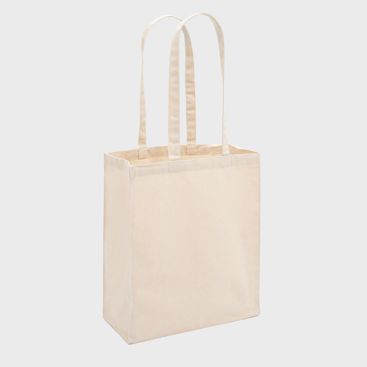 Large natural 10oz recycled canvas bag with gusset.