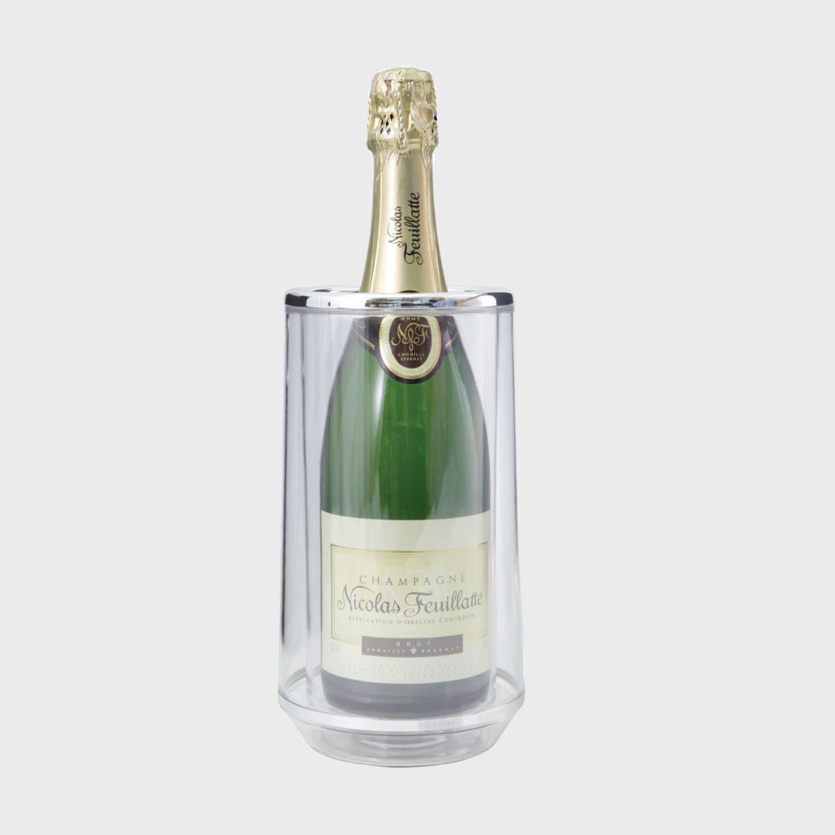 Double skin acrylic wine cooler.