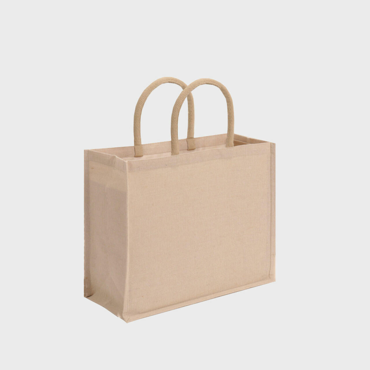 Medium natural juco bag with padded handles.
