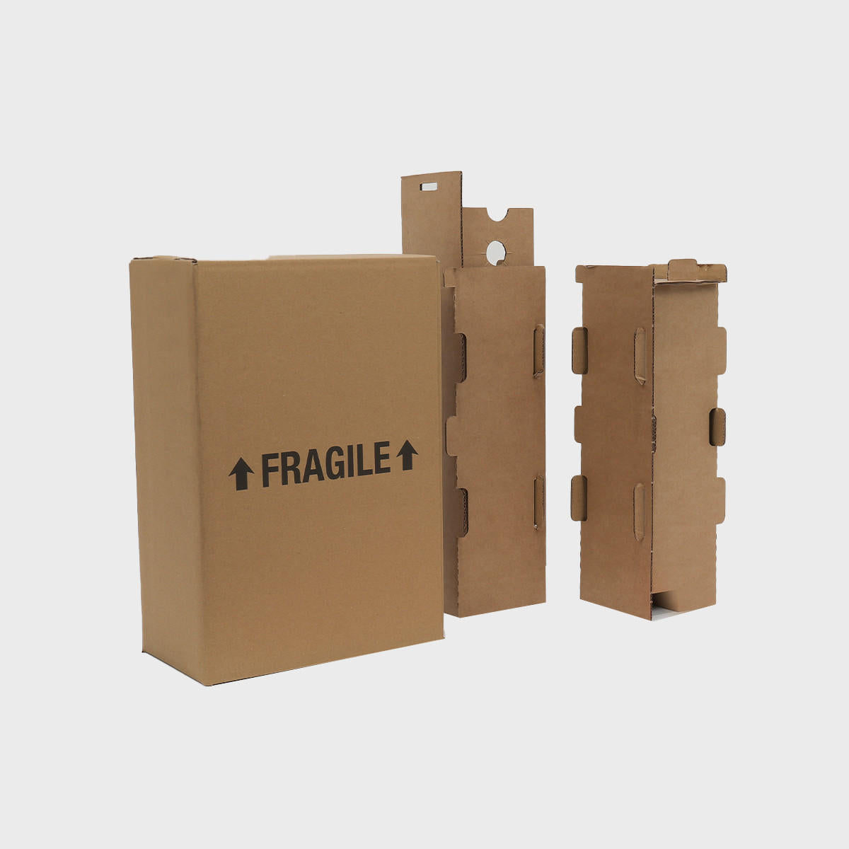 2 bottle Mailsafe shipping box from thick, impact-resistant inner for bottle security.