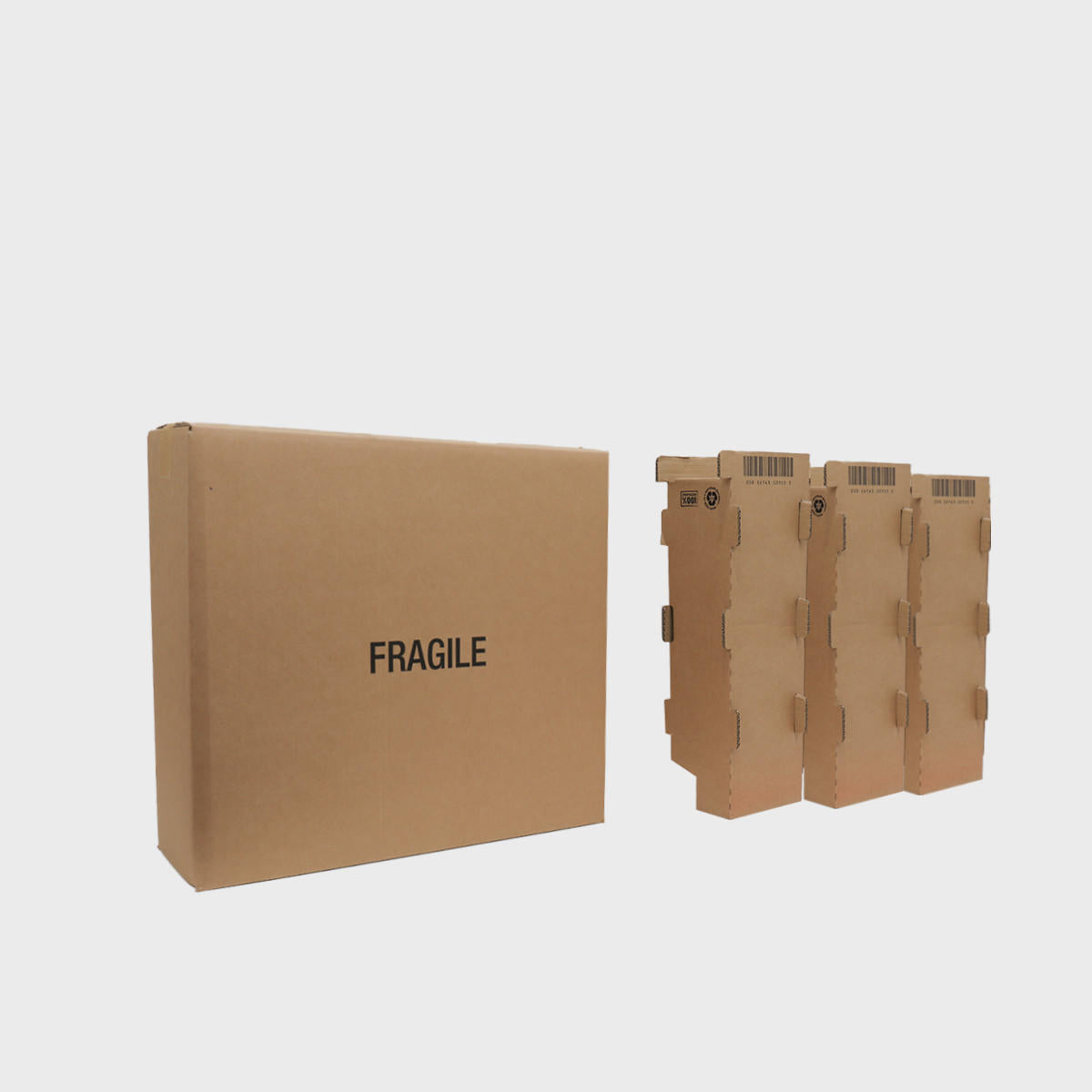 3 bottle Mailsafe shipping box from thick, impact-resistant inner for bottle security.