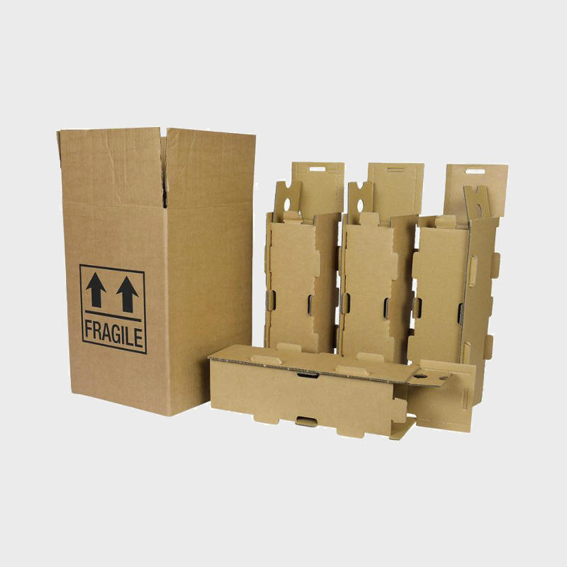4 bottle Mailsafe shipping box from thick, impact-resistant inner for bottle security.
