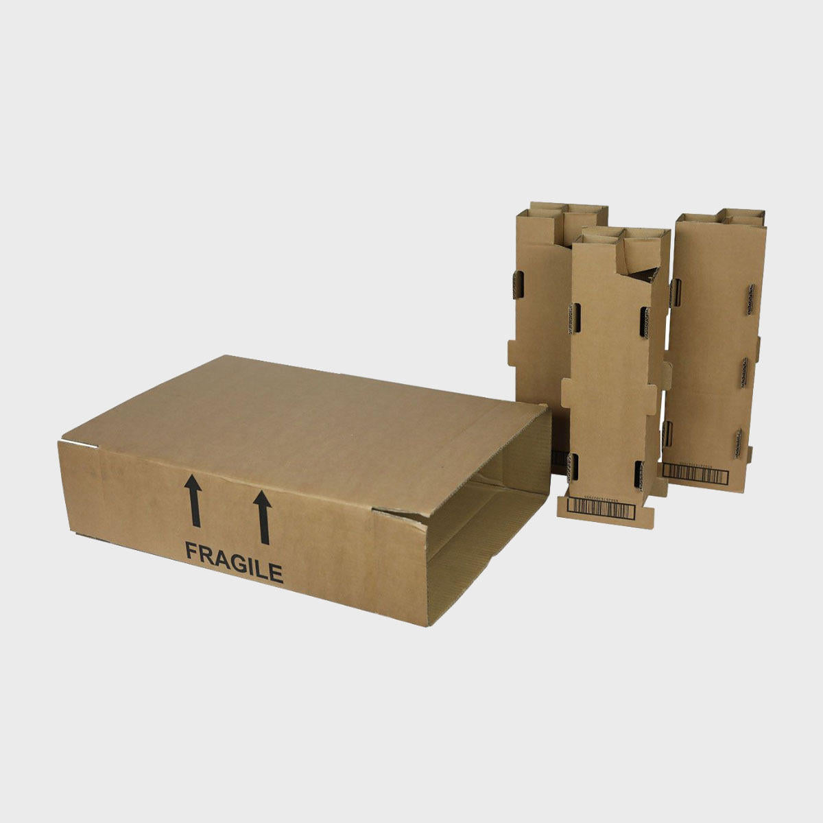 3 magnum bottle Mailsafe shipping box from thick, impact-resistant inner for bottle security.