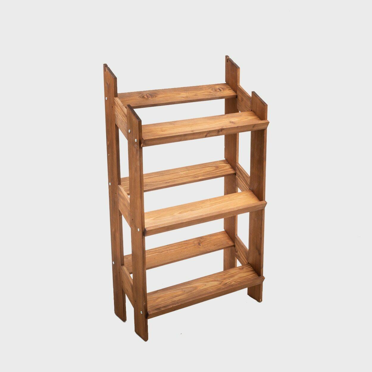 Norwood 3-shelf dark oak stand with blackboard 820 with a clean surface for visible retail messaging.