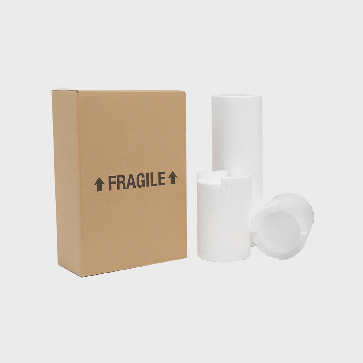 2 bottle Polysafe shipping box from thick, impact-resistant inner for bottle security.