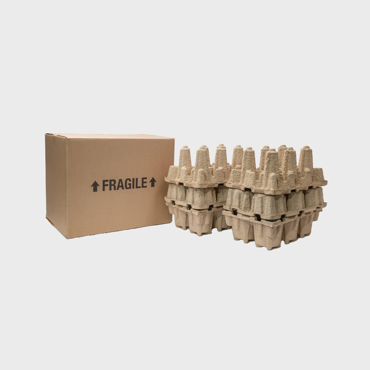 12 Bottle Pulpsafe Reinforced Shipping Box from thick, impact-resistant inner for bottle security.