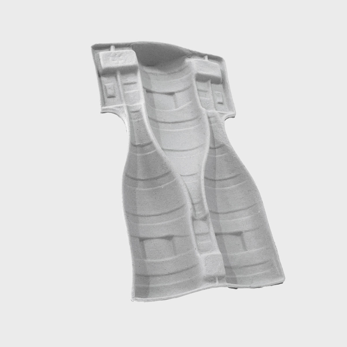 3 magnum bottle pulp divider tray with structured, low-profile walls and open-top design.