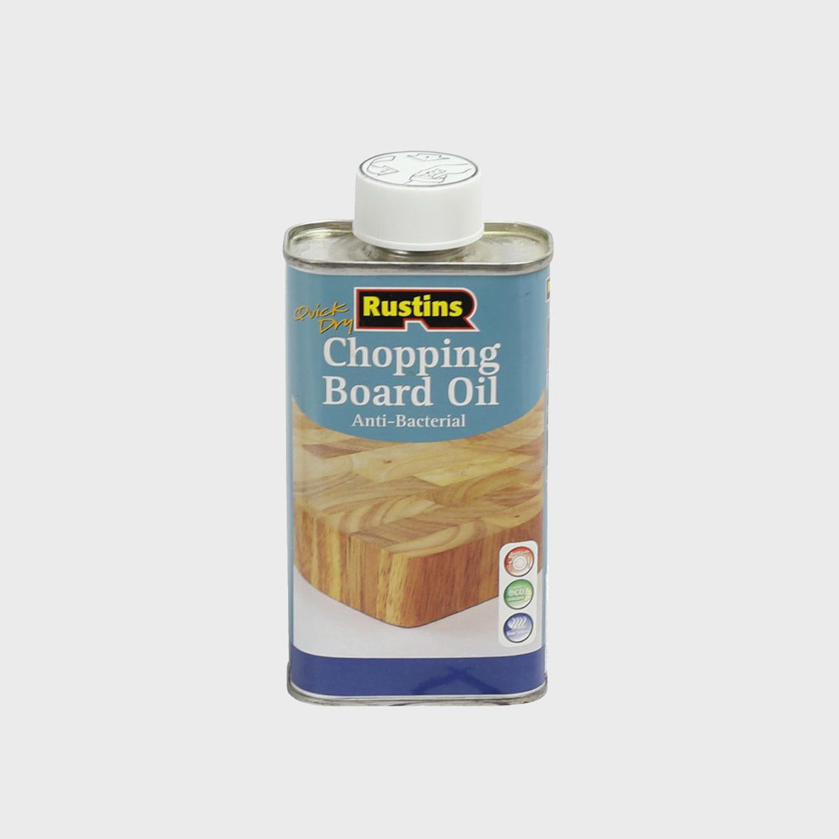 Antibacterial chopping board oil 250ml crafted from durable hardwood with natural grain detail.