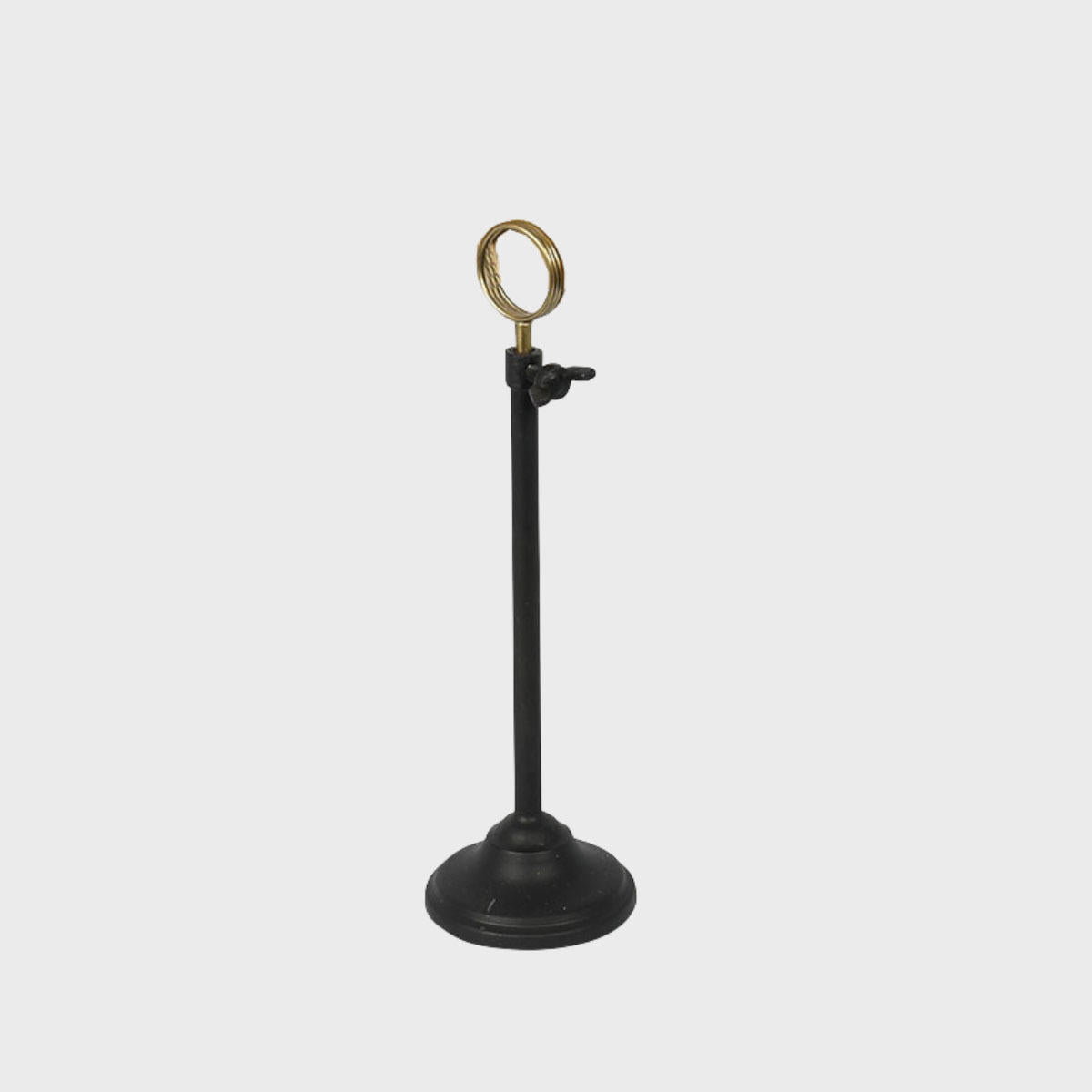 Derwent small adjustable signage stand with a clean surface for visible retail messaging.