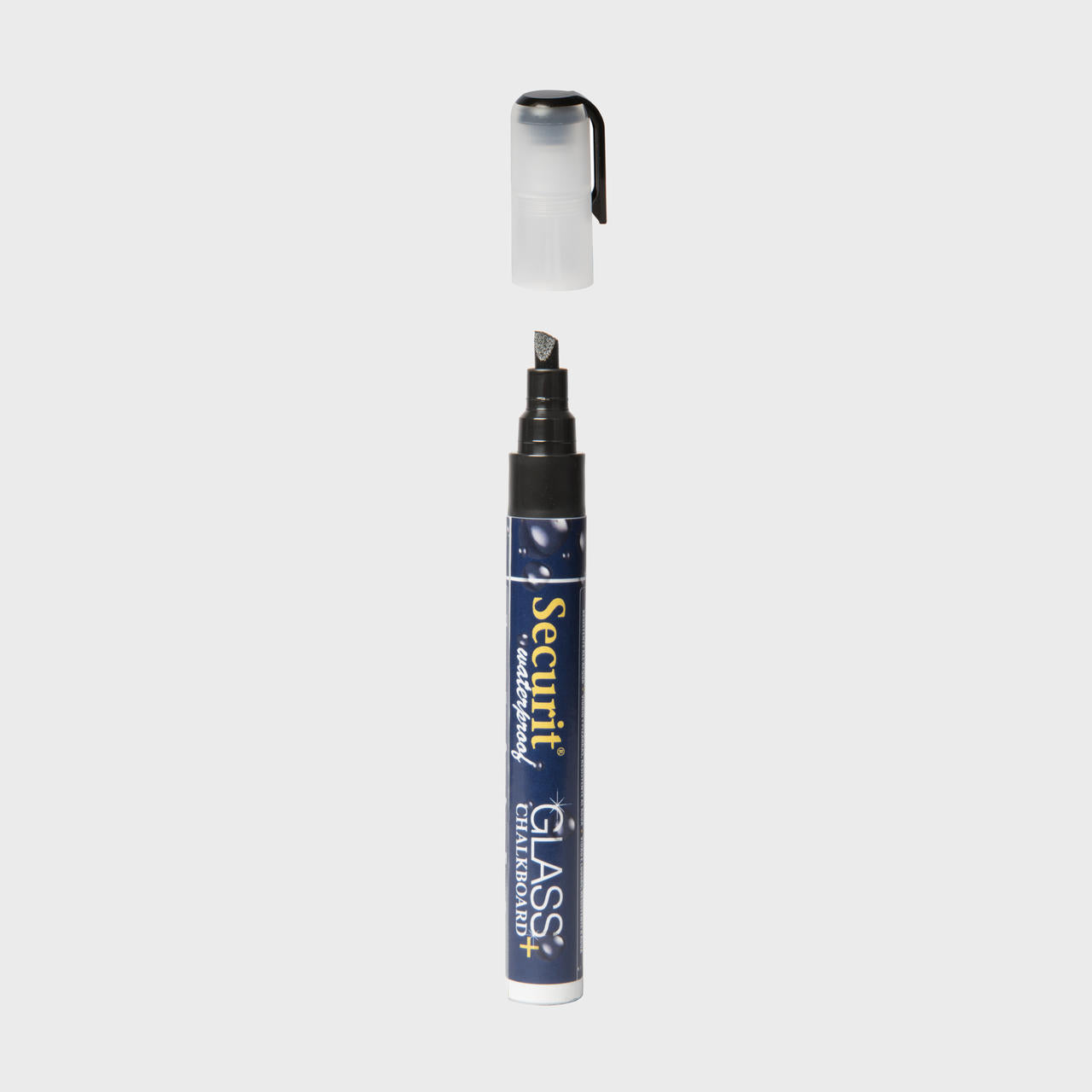 Securit 2-6mm black waterproof chalk markers.