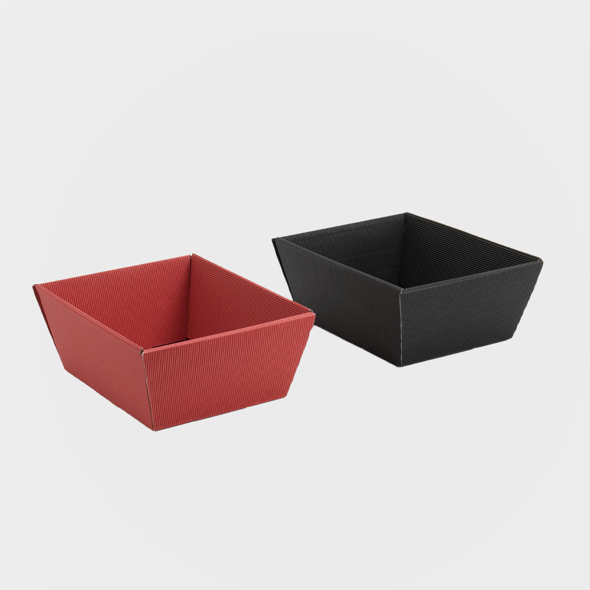 Small fluted card tray with structured, low-profile walls and open-top design.