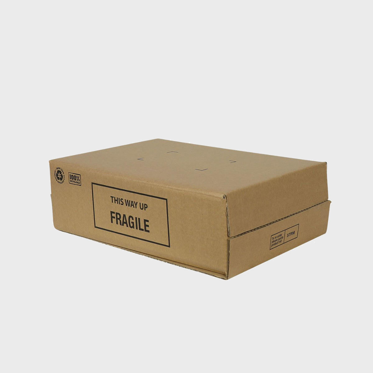 Medium card tray protective outer with structured, low-profile walls and open-top design.