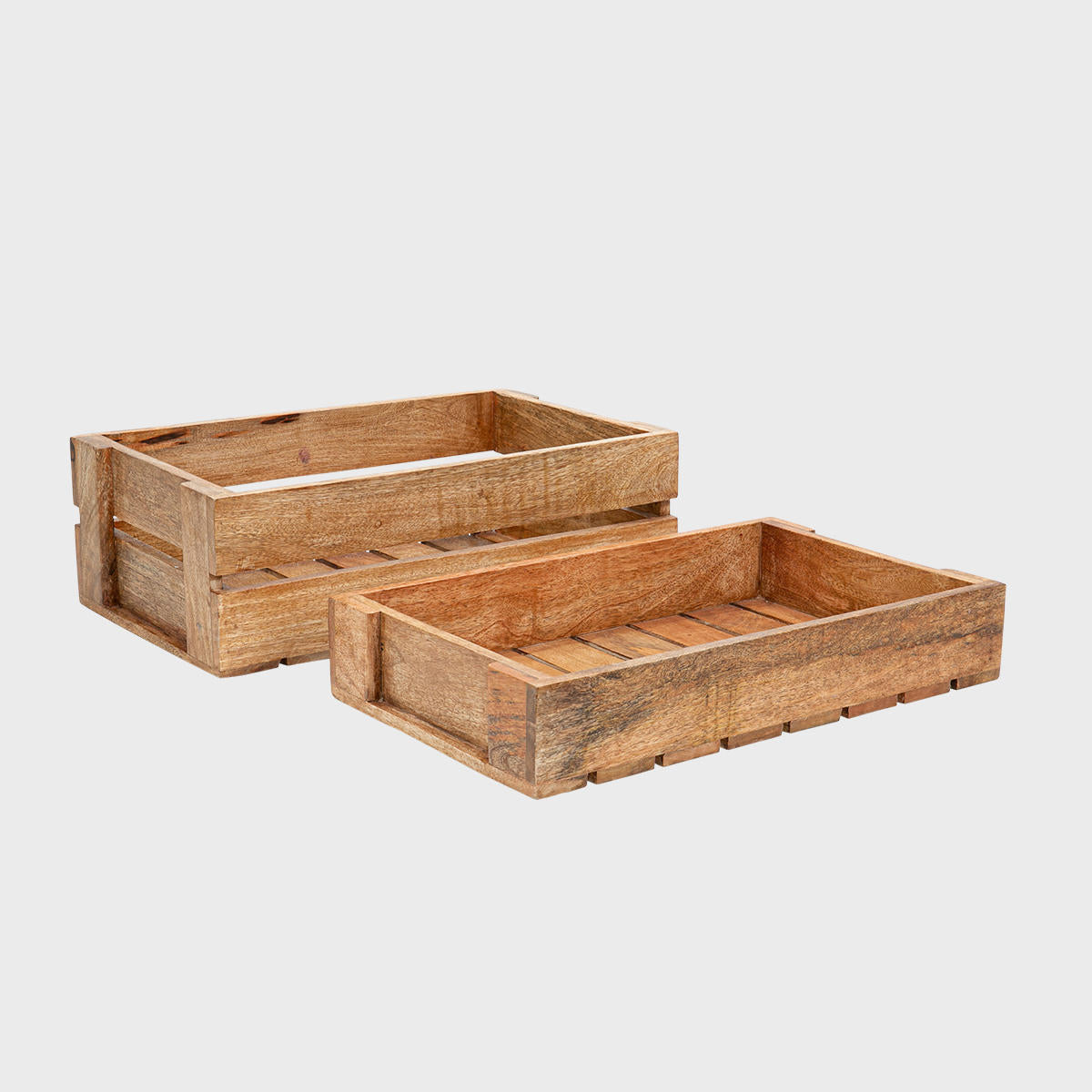 Chatto mango wood display crate.