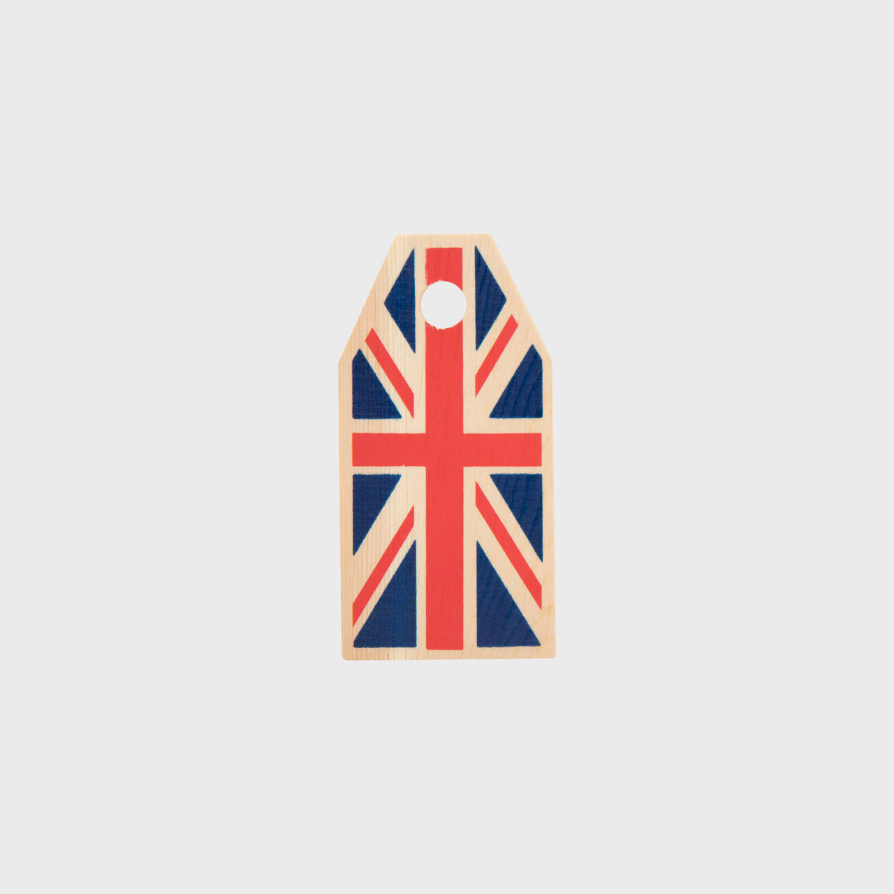 Union jack wooden gift tag.