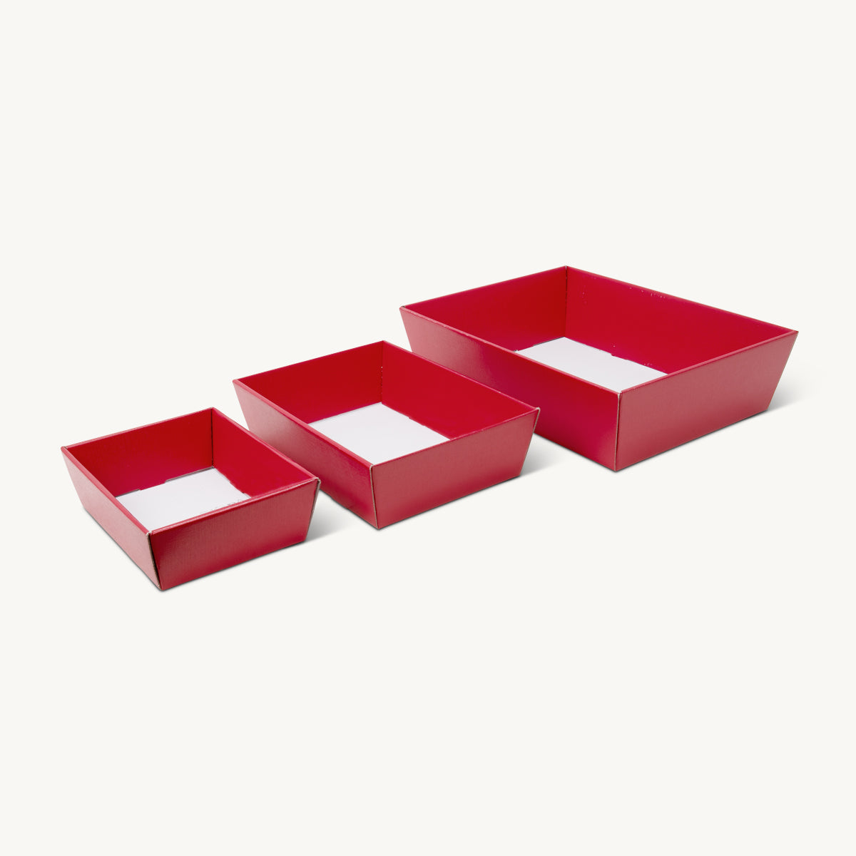 Medium card gift tray with structured, low-profile walls and open-top design.