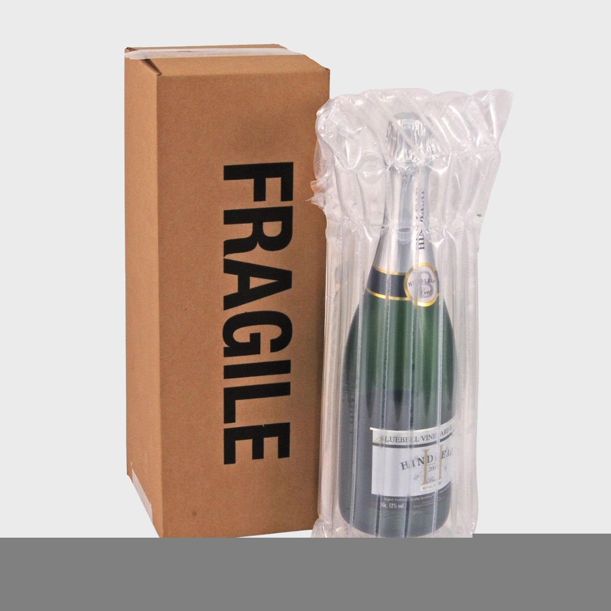 1 bottle Safe Air shipping box from thick, impact-resistant inner for bottle security.