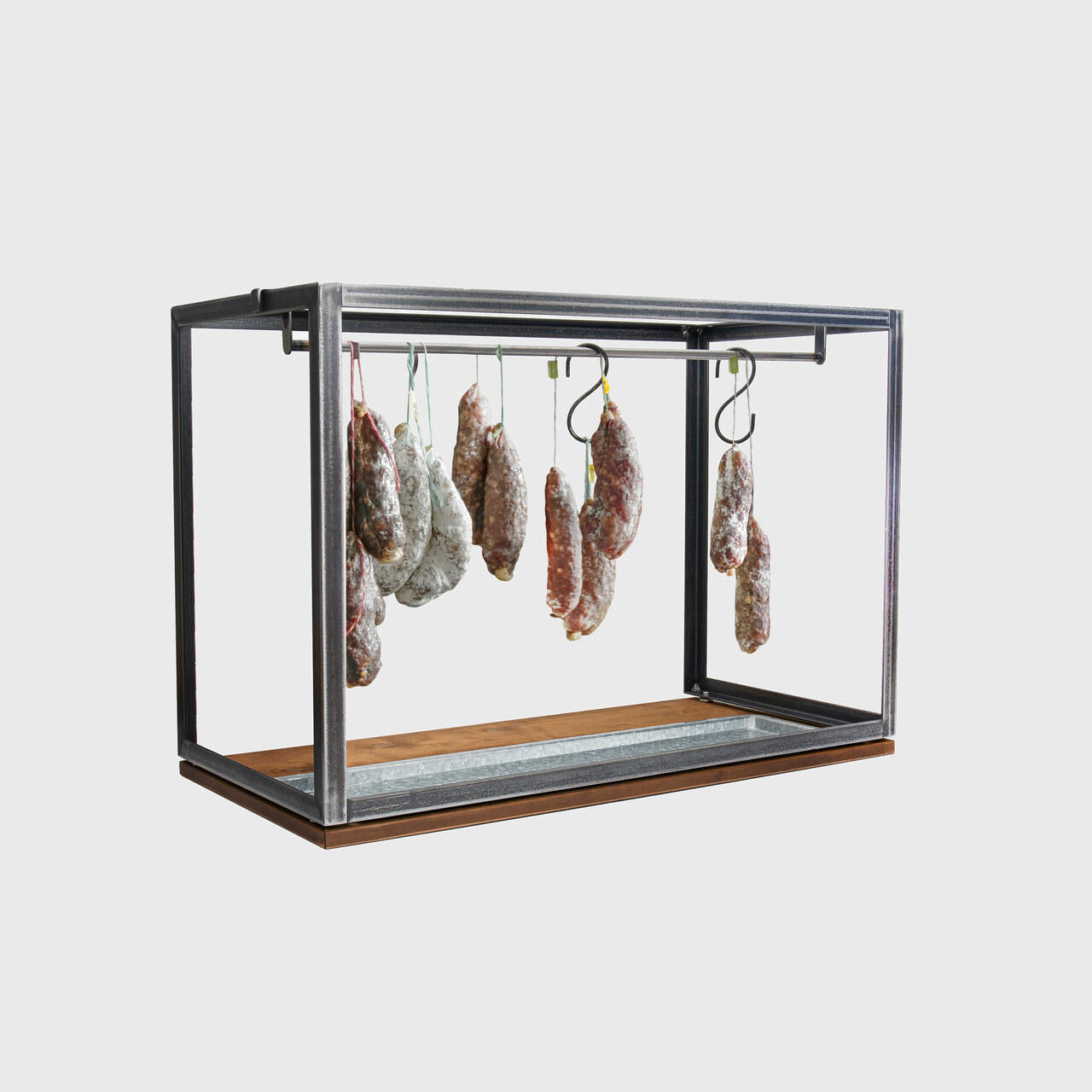 BRIX counter top charcuterie display rack featuring a heavy-duty modular geometric profile layout.