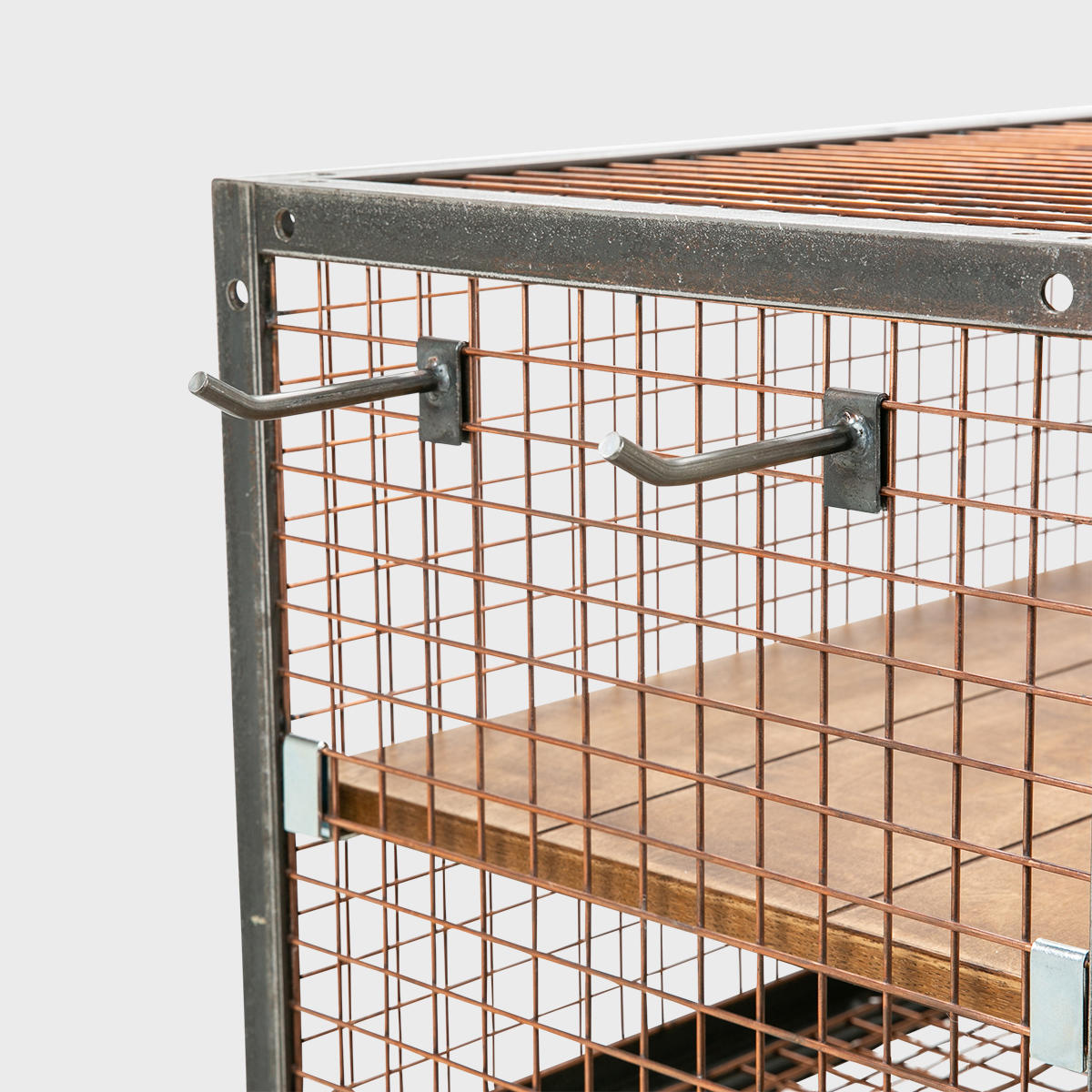 BRIX metal hook 100mm featuring a heavy-duty modular geometric profile layout.