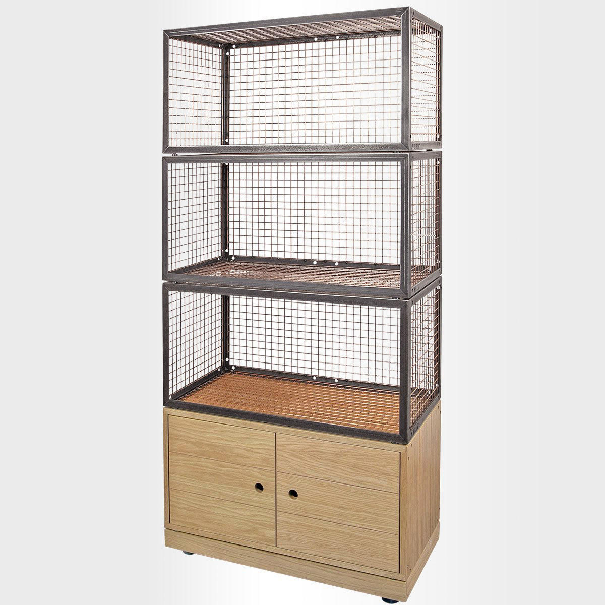 BRIX light oak adjustable plinth 800 x 400mm featuring a heavy-duty modular geometric profile layout.