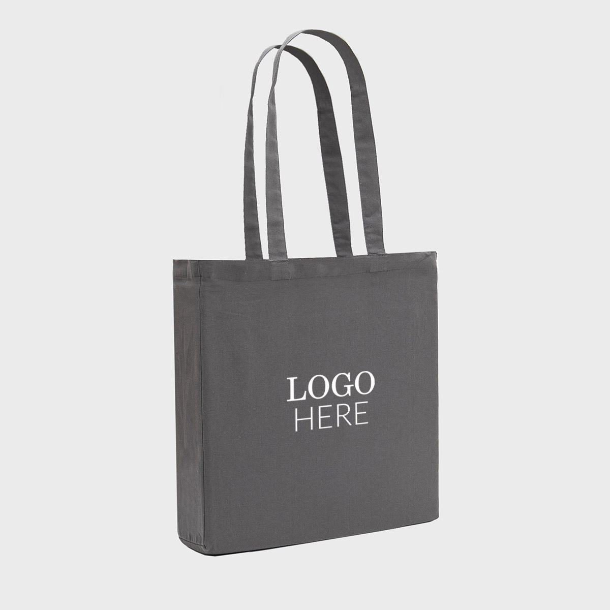 Grey 8oz recycled canvas bag with gusset.
