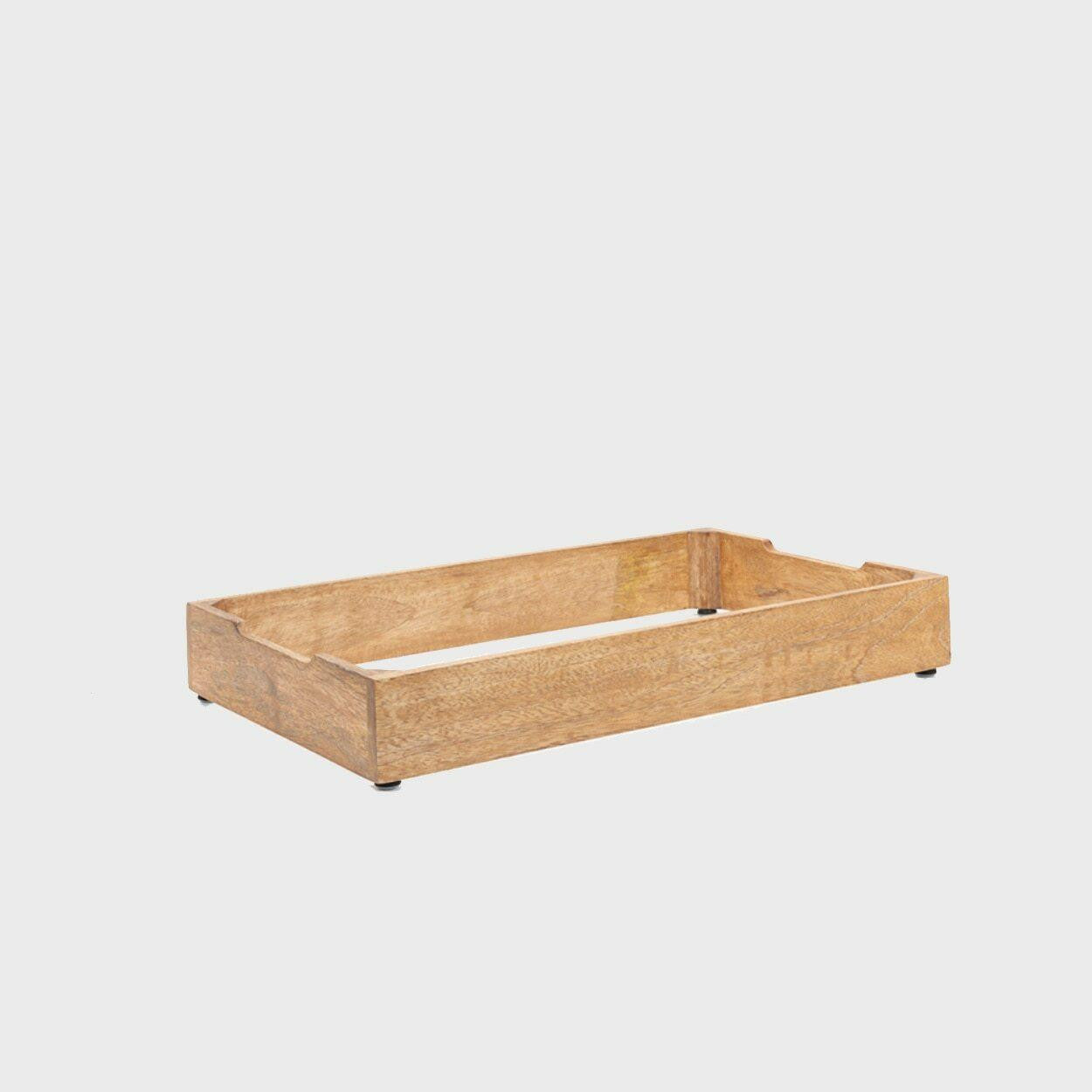 Clifton heat mango wood frame for gastro display.