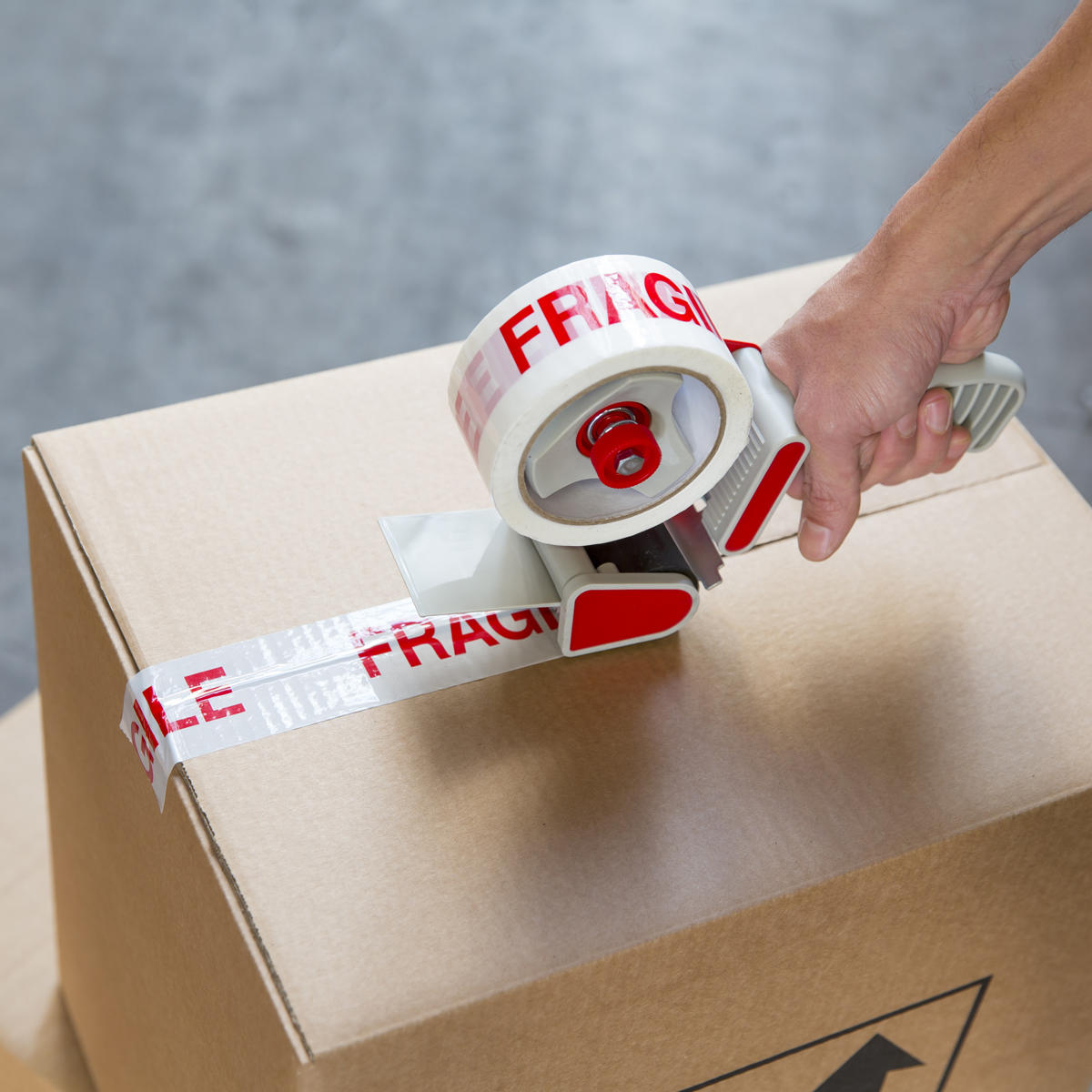 50mm Fragile tape 66m with a high-quality finish used as a decorative accent.
