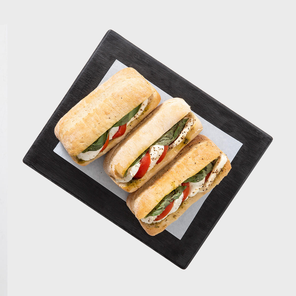 Slate effect melamine gastronorm serving board GN1/2 crafted from durable hardwood with natural grain detail.