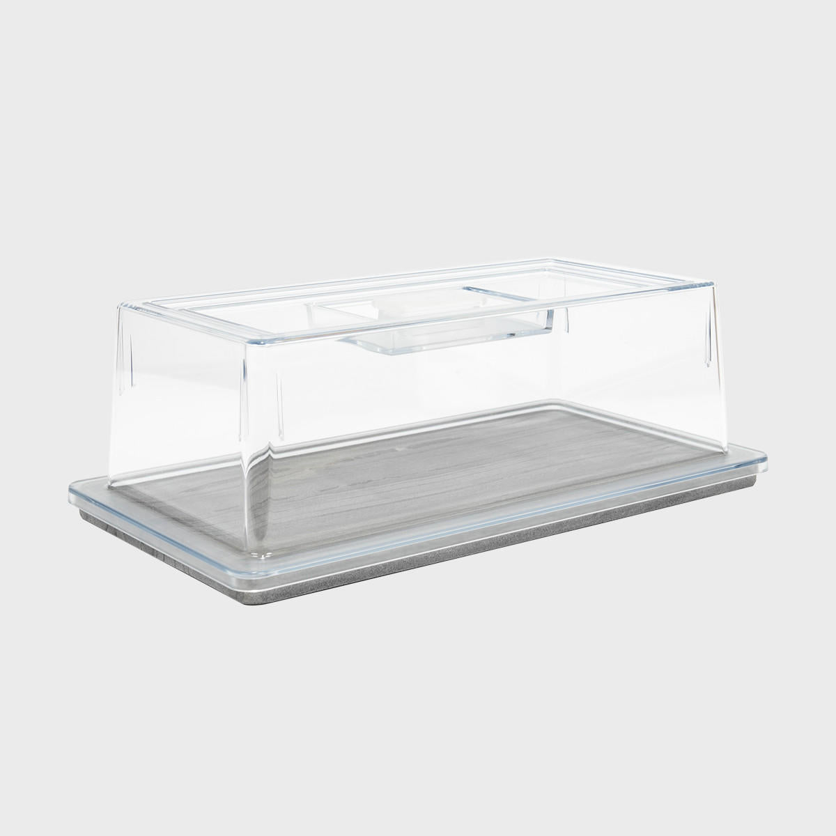 Grey marble gastronorm serving board GN1/3 crafted from durable hardwood with natural grain detail.