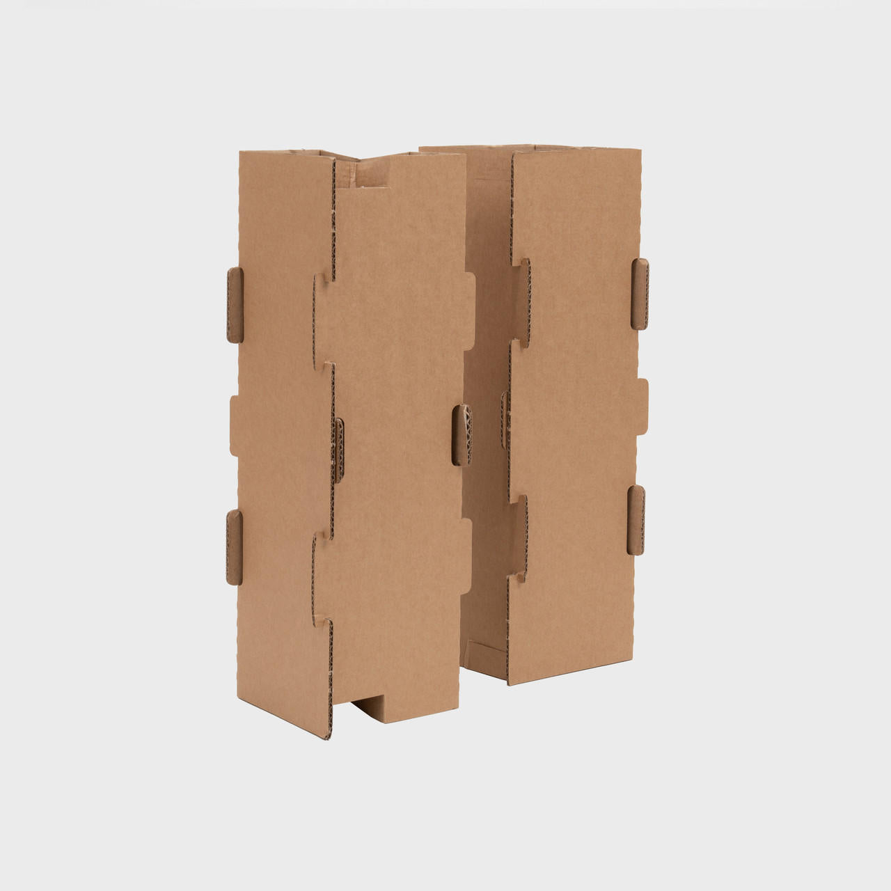 2 bottle Mailsafe gift box shipping box from thick, impact-resistant inner for bottle security.