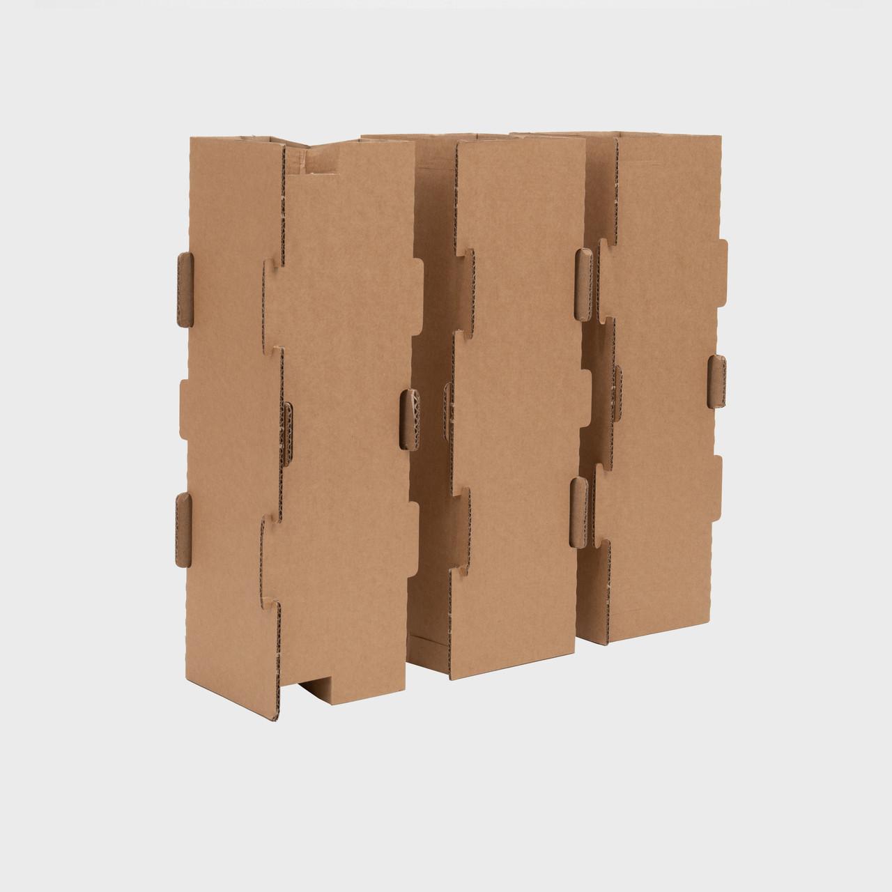 3 bottle Mailsafe gift box shipping box from thick, impact-resistant inner for bottle security.