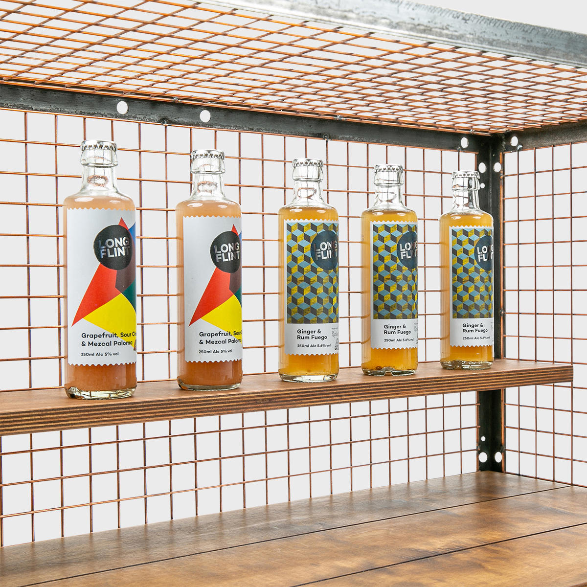 BRIX small dark oak hanging shelf featuring a heavy-duty modular geometric profile layout.