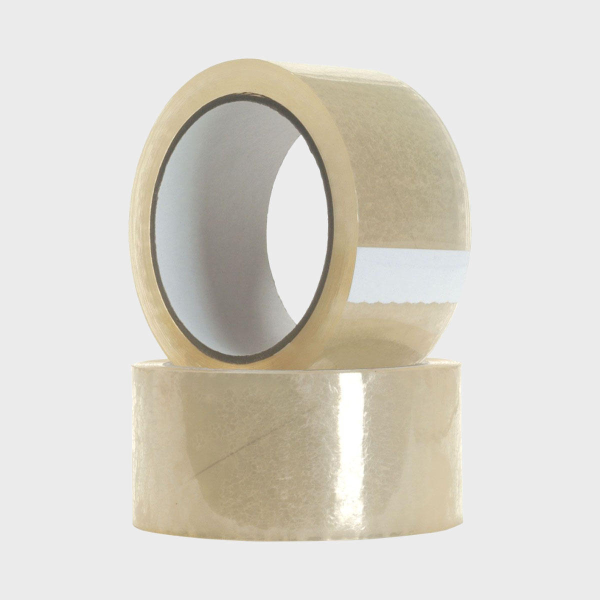 50mm Clear low noise packing tape 66m with a high-quality finish used as a decorative accent.