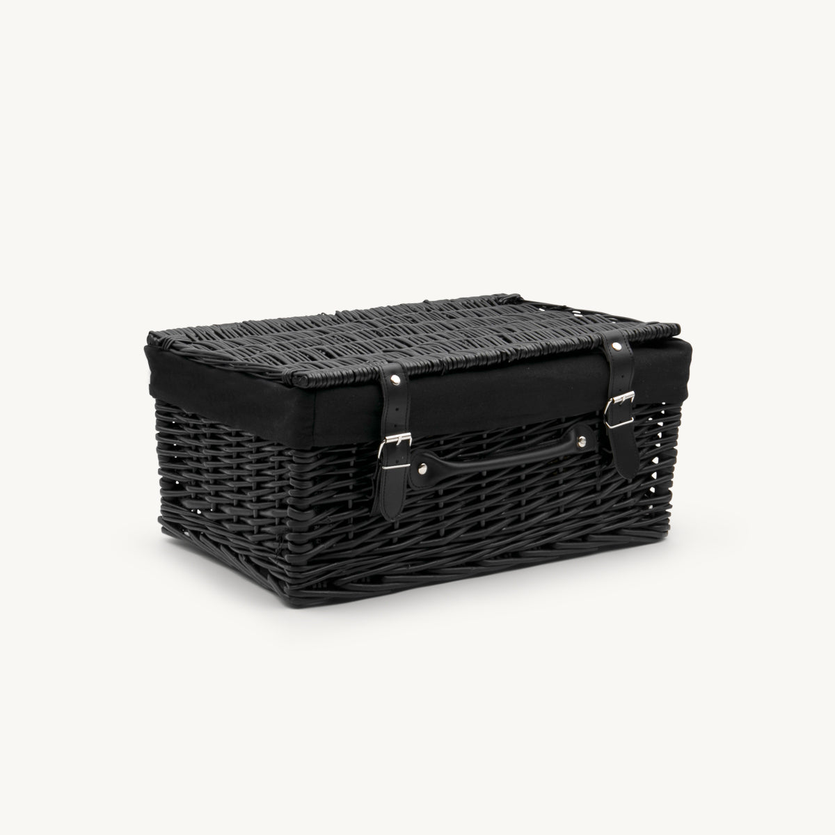 16 Inch Wicker Hamper with Black Cotton Liner (pk 1) WK16BL