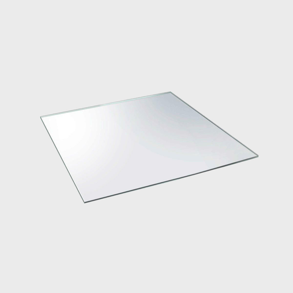 A clear acrylic stacking sheet designed for use with modular furniture displays.
