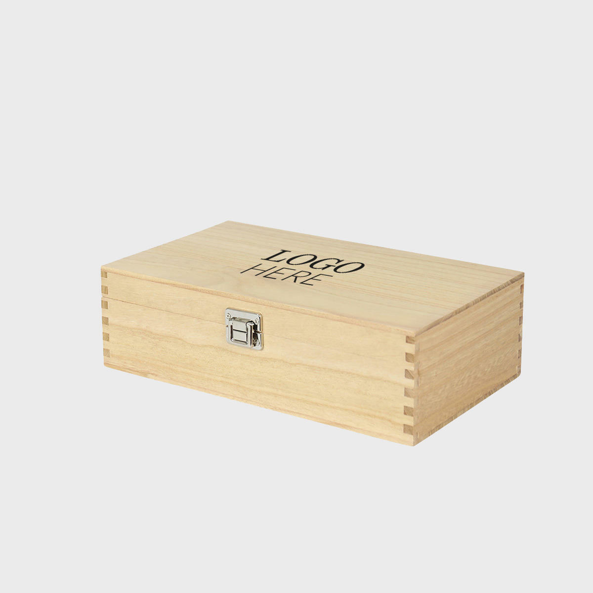 2 bottle tung wooded wine box with hinged lid