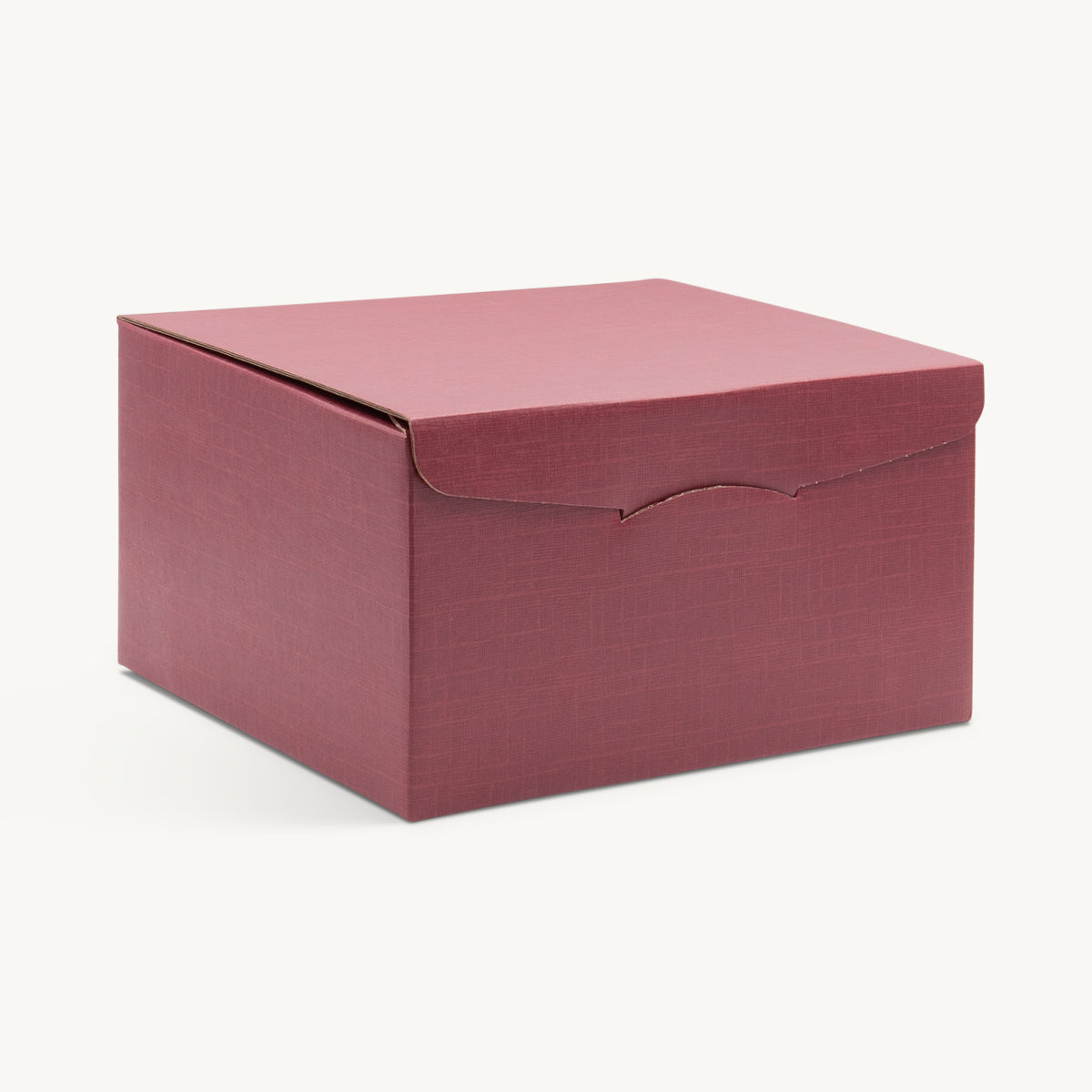6 bottle burgundy front opening stacked gift box