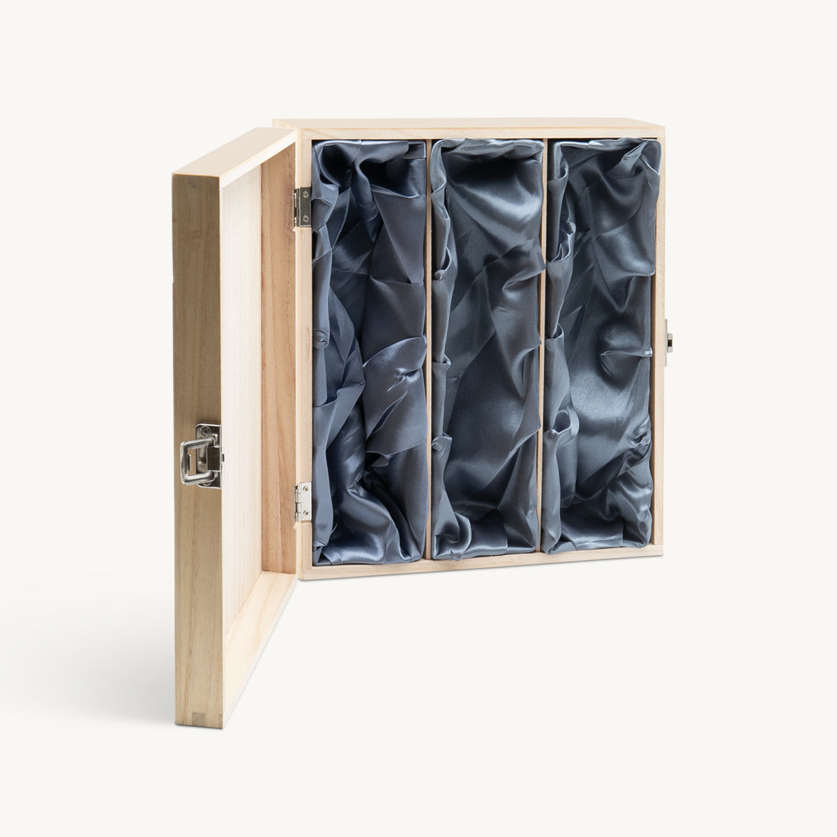 3 Bottle hinged wooden gift box