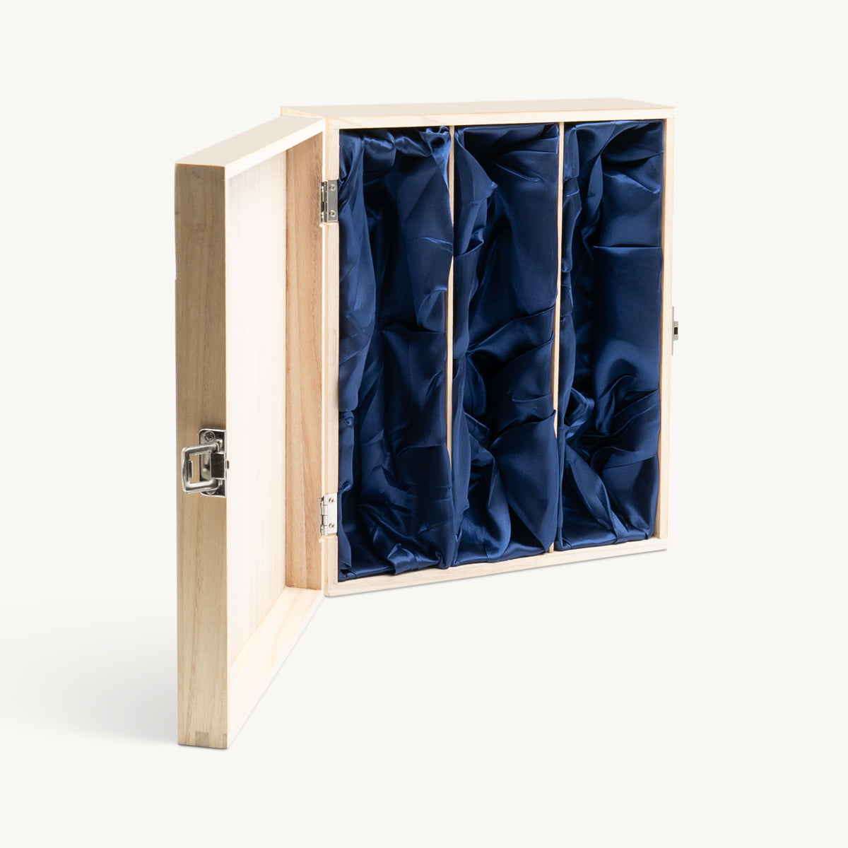 3 Bottle hinged wooden gift box