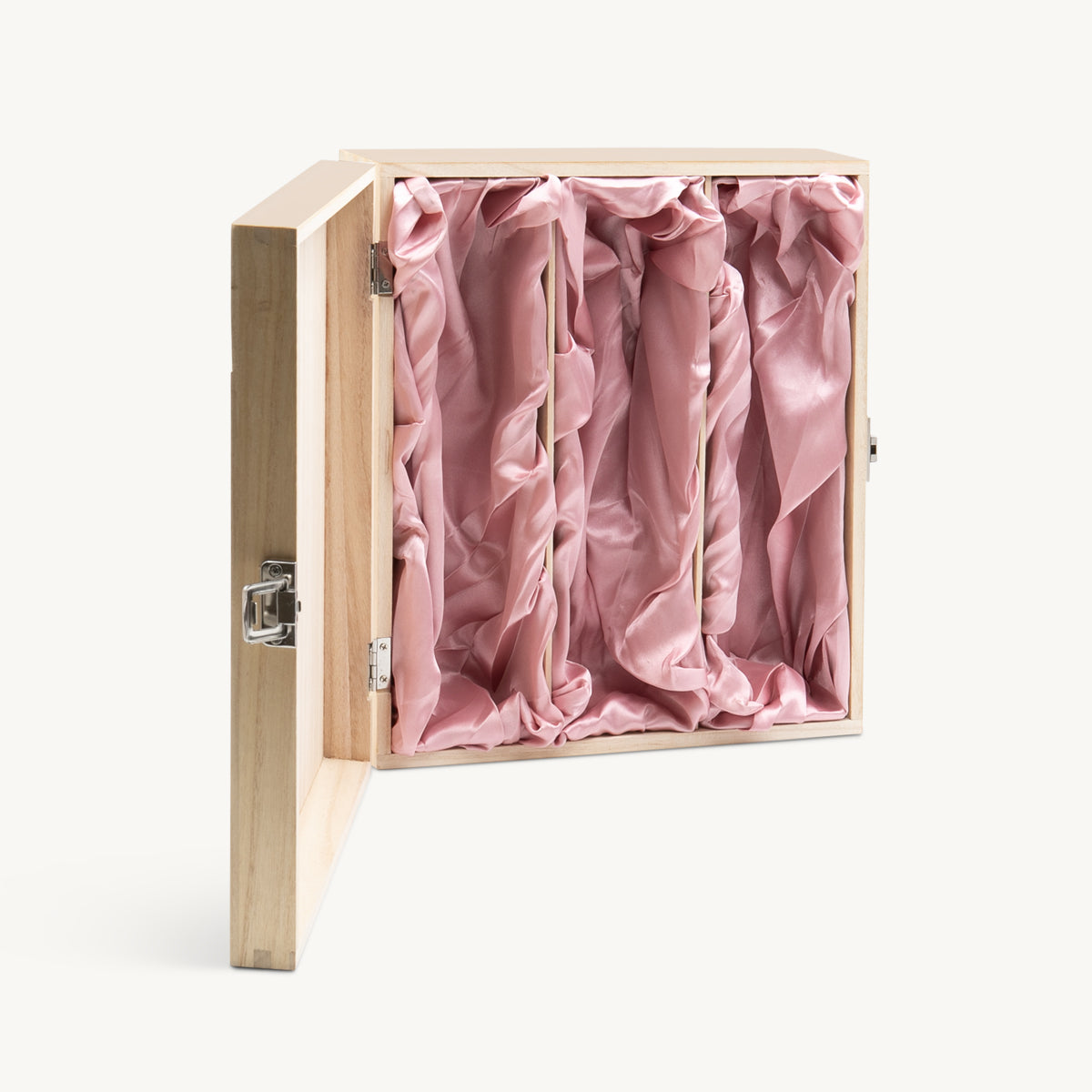 3 Bottle hinged wooden gift box