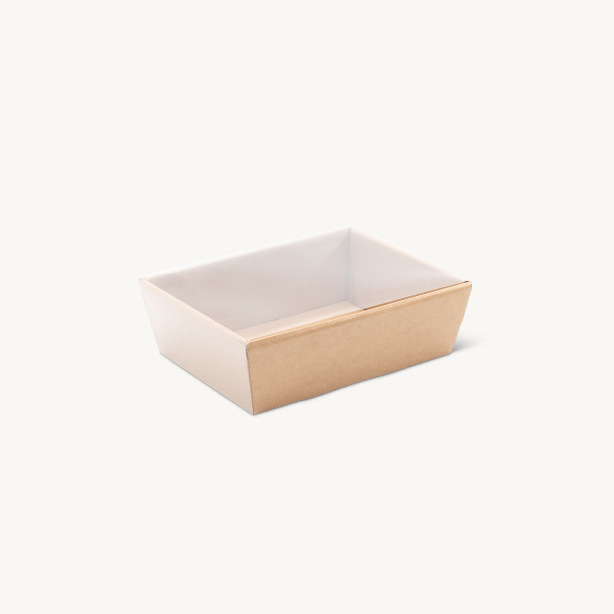 Small kraft card gift tray with lid