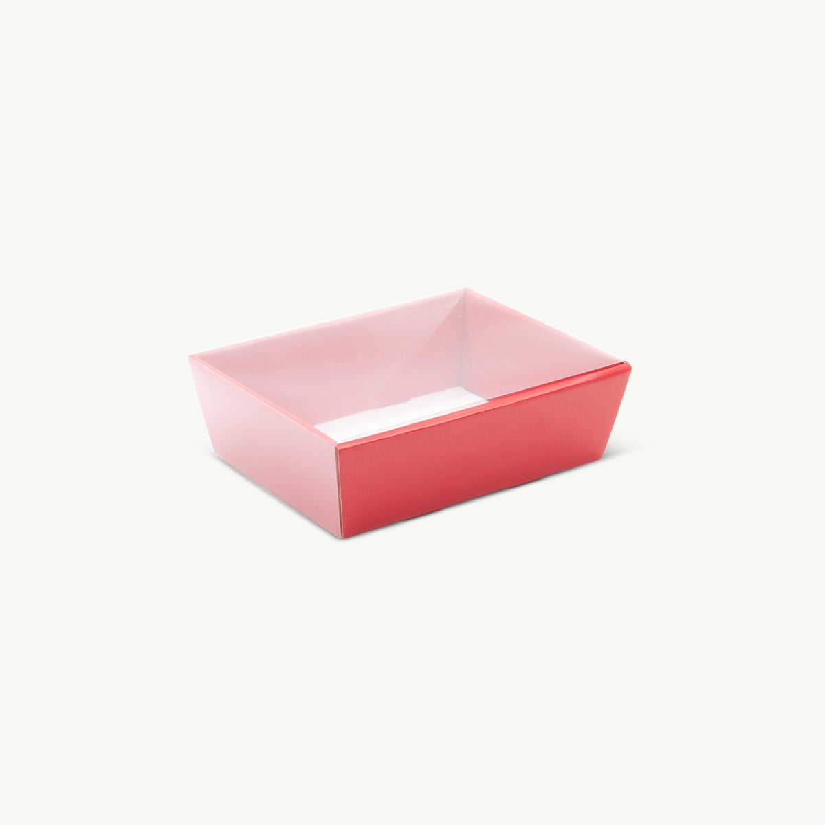 Small red card gift tray with lid