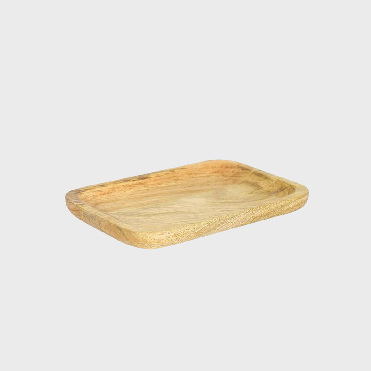 Scooped wooden serving board